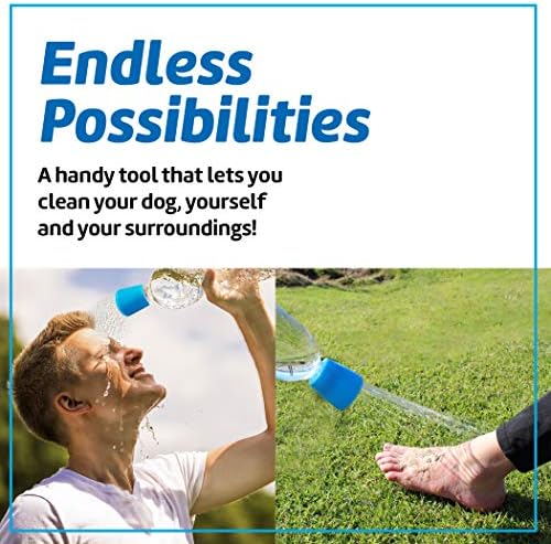 Impresa Water Bottle Attachment Shower Sprinkler Cap - Blue Silicone, 2-Pack, Fits 16oz-2L - Water Bottle Rinse Cap for Sand & Dirt Removal - for Camping & Hiking - Image 4