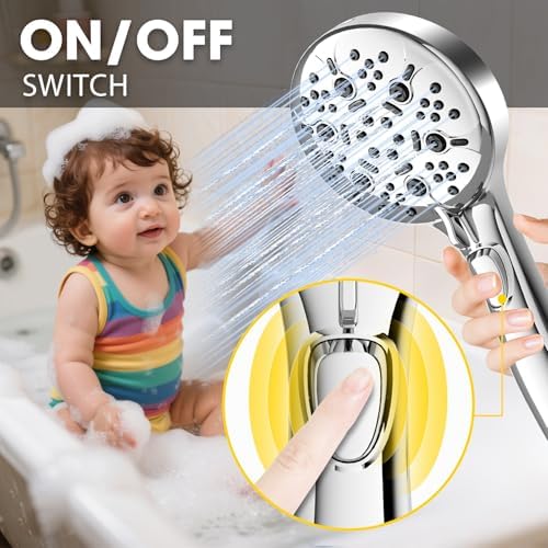 High Pressure Shower Head with Handheld,Power Wash & Auto Reset - Image 2