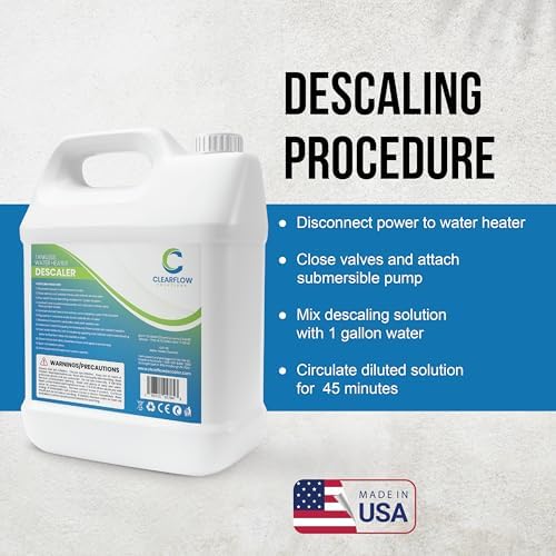 Tankless Water Heater Descaler - Premium Descaler for Tankless Water Heater Systems, Restores Heating Efficiency, Nontoxic, Biodegradable, Made in USA! 32 Ounce (Quart) - Image 5