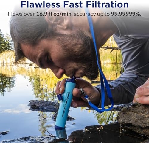 Membrane Solutions Personal Water Filter Straw Bundle with 2 Pieces Travel Carry Case, Personal Water Filter Storage Case, Portable Water Purifier Case (Pack of 2) - Image 7