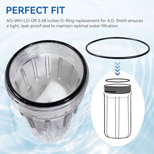 AO-WH-LG-OR O-Ring Replacement for AO Smith Whole House Water Filter 5.48 Inch 14 Cm Diameter Fits Most Housings Made for 4.5 Inch Filters, Fix Leaks & Improve Seal, 3 Pack - Image 4