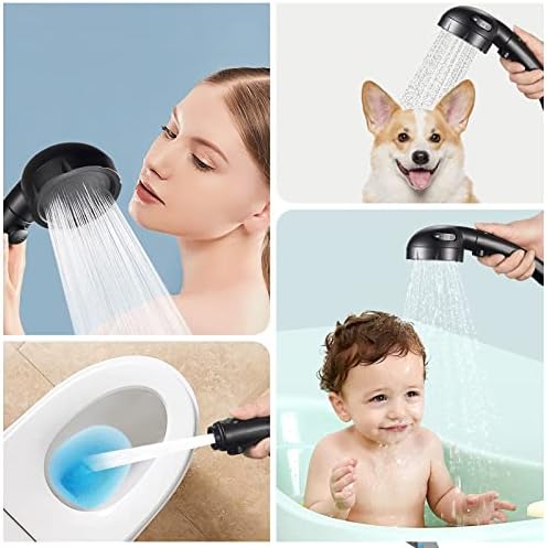 SINGSUO High Pressure Handheld Shower Head with On Off Switch (Black) - Image 4
