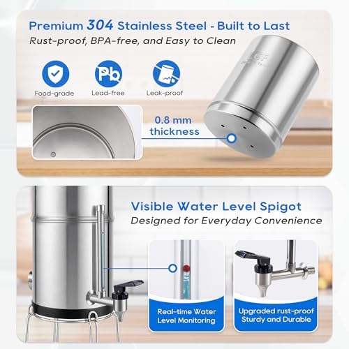 LCF UV-C Gravity Water Filter System, NSF/ANSI 42 Certified, 3G, 6 Filters - Image 6