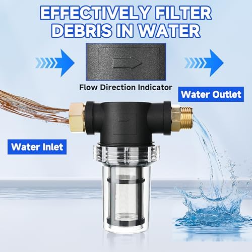 M MINGLE Garden Hose Filter for Pressure Washer Inlet, 2 Pcs - Image 5