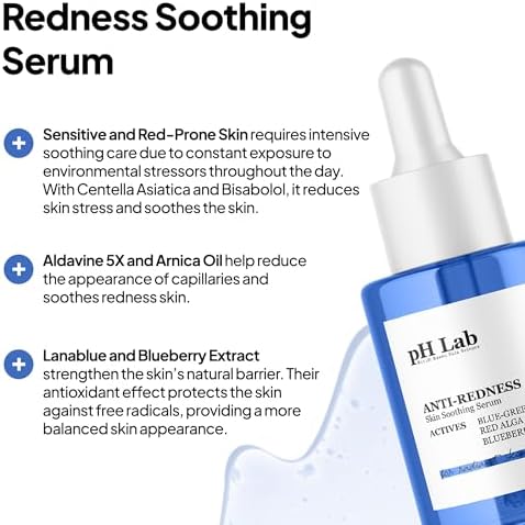 pH Lab Sensitive & Redness Skincare Routine Set, Collagen Night Toner Pad, Anti Redness Serum, Wake Up Energy Cleansing Bar, Soothes, Hydrates & Refreshes Skin - Image 6