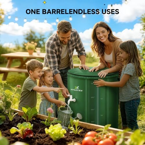 132 Gallon/500L Collapsible RainWater Collection Barrel,Water Tank&Reinforced with 2mm Frame Portable Rain Catcher,Includes Quick-Connect Tap&Sprinkler,Heavy Duty 0.6mm PVC for Long-Lasting Use,Green - Image 7