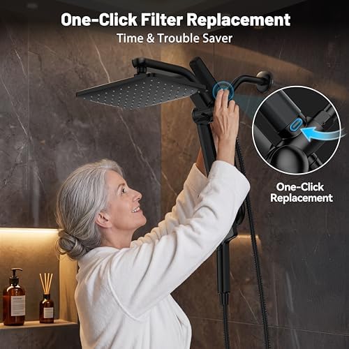 Dual Filtered Rainfall Handheld Showerhead Spray Combo for Bathroom - Image 3