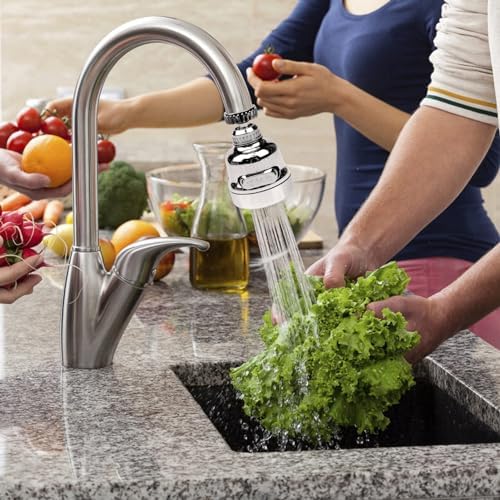 3 Pieces Kitchen Tap Head Fucet Aerator, 360 Degree Rotatable 3 Mode Adjustable Faucet Extender Kitchen Faucet Head Replacement for Bathroom Kitchen - Image 7