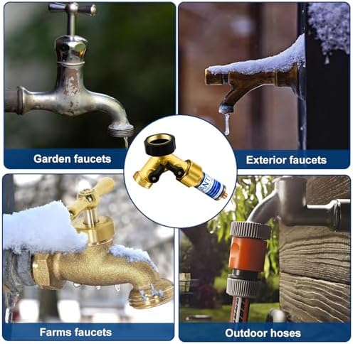 1Set Outdoor Faucet Freeze Protector, 3/4" Thread 2 Way Brass Hose Splitter - Image 6