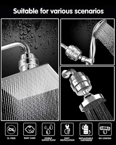 15 Stage Shower Filter Cartridge,High output Universal replacement filter cartridge, Remove Chlorine Heavy Metals and Other Sediments, Reduces Dry Itchy Skin Dandruff BWDM.Pack of 1 - Image 4