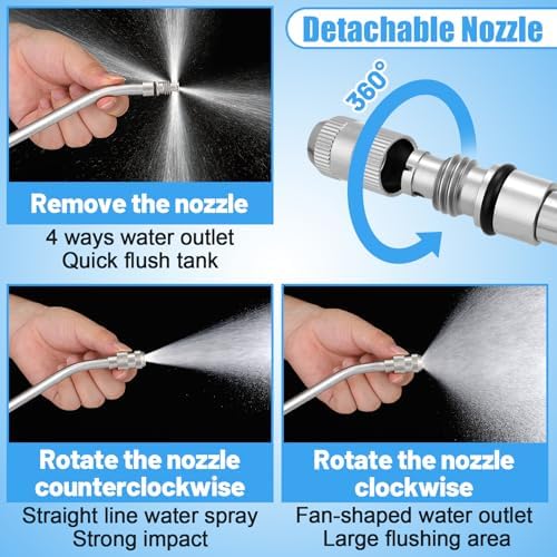 PAMASE RV Water Heater Tank Rinser, Flush Wand for Camper Sediment Cleaning - Image 3