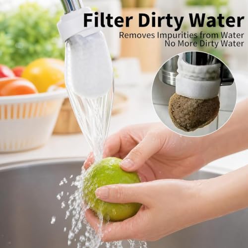 50PCS Faucet Filter Cotton Bag, High Density Faucet Filter, Faucet Sediment Filter – Keep Your Water Clean Every Day - Image 2