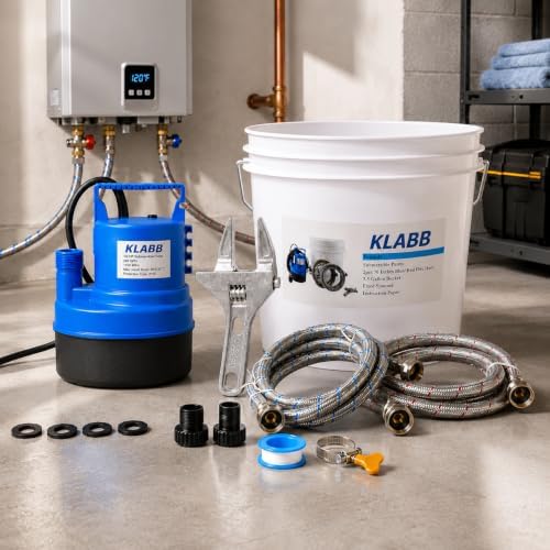 KLABB Tankless Water Heater Flush Kit with 1/2HP Pump System by KlabbSanitary