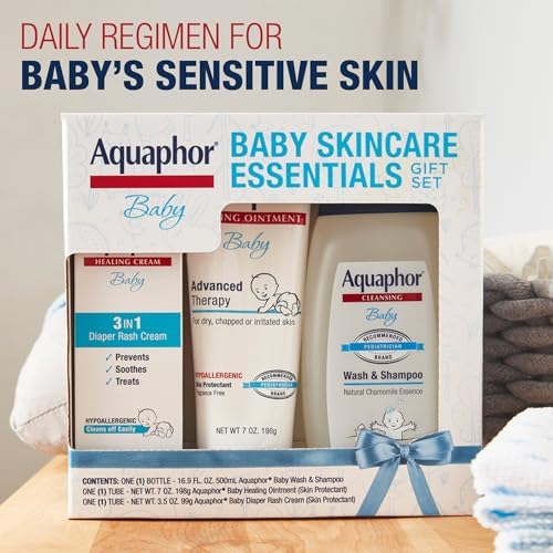 Aquaphor Baby Skin Care Essentials Gift Set, 3 Item Variety Pack, 16.9 fluid ounces (Pack of 6) - Image 2