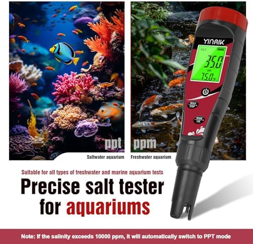 YINMIK Pool Chlorine pH Meter Digital Salt pH Tester for Salt Water Pool - Image 4