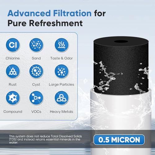 PUREPLUS Under Sink Water Filter System, 22000 Gallons, 99.99% Chlorine Reduction, NSF/ANSI 42 Certified,Removes Heavy Metals,Chlorine, Direct Connect Under Counter Water Filtration System - Image 6
