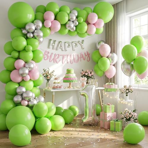 APLANET 150pcs Lime Green Balloons Different Sizes 18 12 10 5 Inch Light Fruit Neon Green Latex Balloon for Birthday Party Dinosaur Jungle Baby Shower, Arch Kit Decoration - Image 5