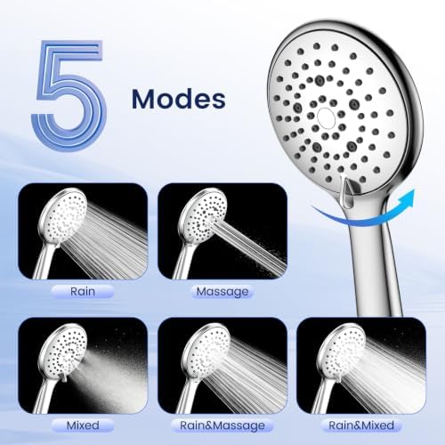 FEELSO Shower Head with Handheld, High Pressure Hand Held Shower Head - Image 3