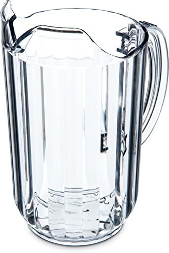 Carlisle FoodService Products 553807 Plastic Pitcher, 48 Ounces, Clear (Pack of 6) by CarlisleFoodServiceProducts