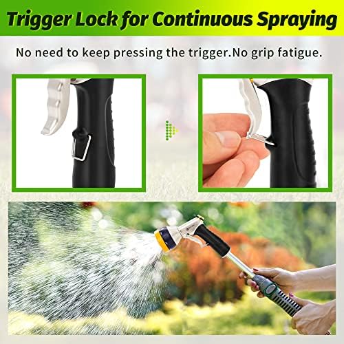 AUTOMAN Garden Hose Nozzles - High Pressure 100% Metal Hose Sprayer 2 Pack, Heavy Duty Garden Watering Nozzle Set, Powerful Garden Nozzle for Watering Plants, Window Cleaning,Washing Cars,Pets Bathing - Image 7