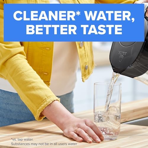 Brita Large 10-Cup Water Filter Pitcher with BritaPlus Filter, Stone Blue - Image 3
