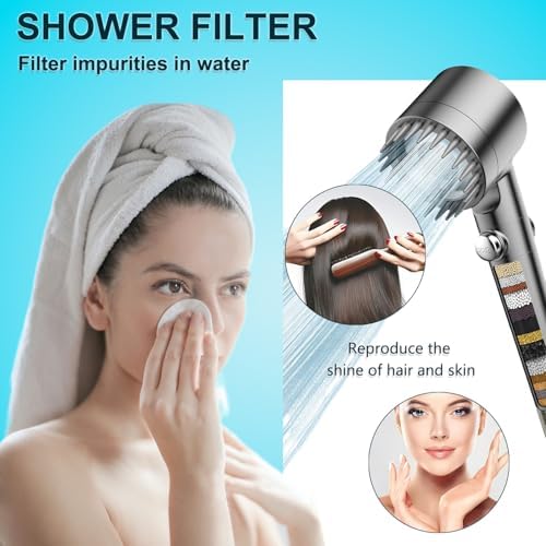 Multi-Stage Shower Filter Replacement Compatible with PWERAN Shower Filter for Fitespot shower filter For Handheld Shower Head, 3 Pack - Image 3