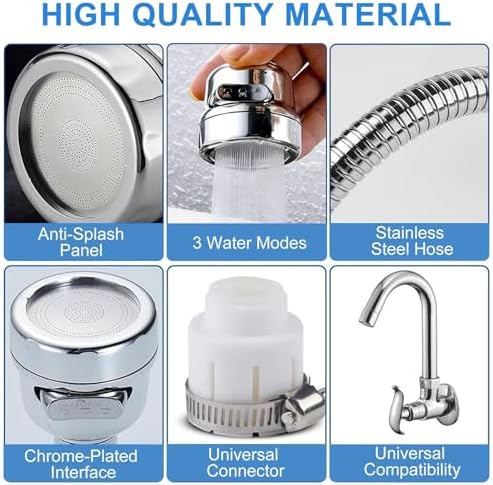 Kitchen Faucet Sprayer Attachment, Movable Faucet Extender - Image 4