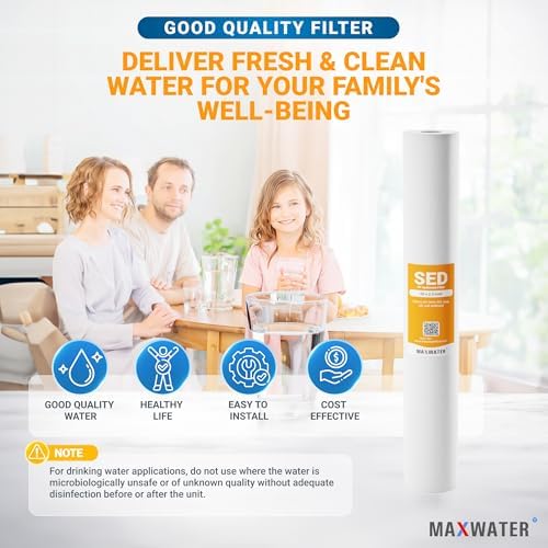 Max Water 5 Micron 20 x 2.5 Sediment Water Filter Replacement Melt-Blown Polypropylene Cartridge for Whole House Filter System, 12 Pack - Image 6