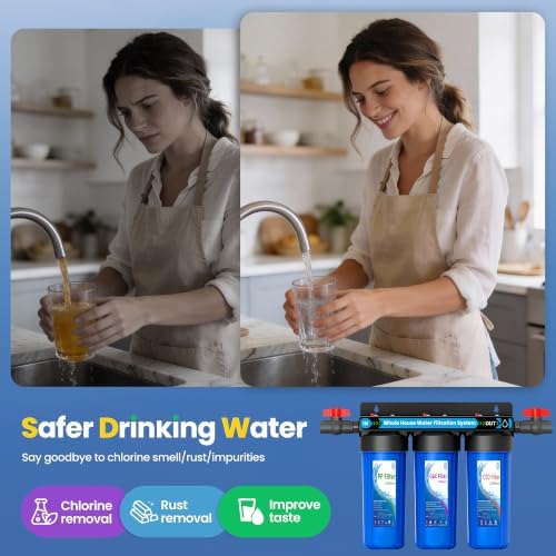 Whole House Water Filter System, Extra 2 Sets Filter,0.5Micron Filtration - Image 3