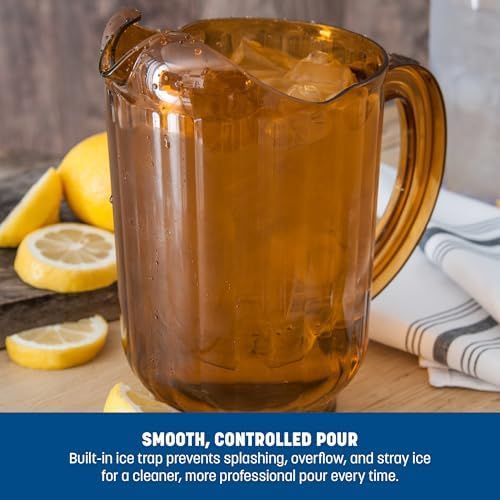 Carlisle FoodService Products CFS 554013 estaurant Water / Beer Pitcher, 60 oz, Amber - Image 4