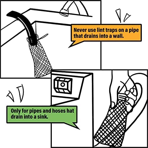 Shappy 24 Pack Washing Machine Lint Traps with Cable Ties (White) - Image 3