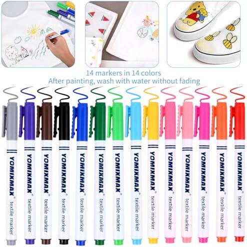 GOLDGE Dazzle at Baby Showers with a 44-piece DIY Bib Decorating Kit. 24 Bibs, 6 Stencils, 14 Markers. Perfect Gender Reveal Party Gift!, Medium, White - Image 5