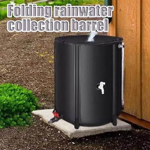Rain Barrel Outdoor Water Storage Tank Portable Rainwater Harvesting System with Filter(Green,250L) - Image 3