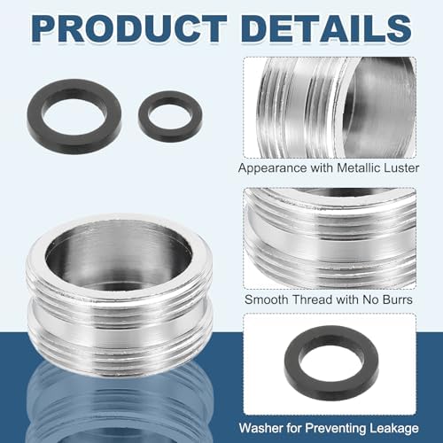 uxcell Faucet Aerator Adapter,M22 Male to M22 Male Brass Faucet Adapter - Image 3