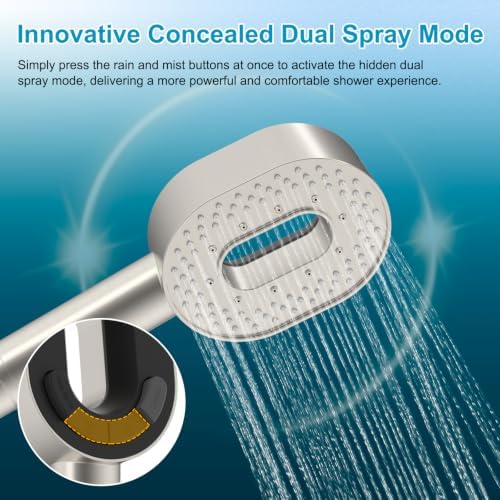 Hibbent Filtered Showerhead with handheld, High Pressure 5 Sprays Shower - Image 3