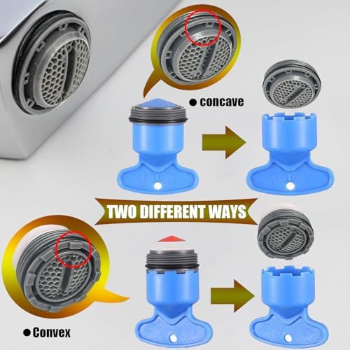 BOETOADG 12PCS Faucet Aerator 4sizes Faucet Aerator Key Removal Wrench Aerator Replacement Inserts for Sink M16.5 18.5 21.5 24 Mm Tap Aerators Flow Restrictor For Kitchen and Bathroom - Image 4