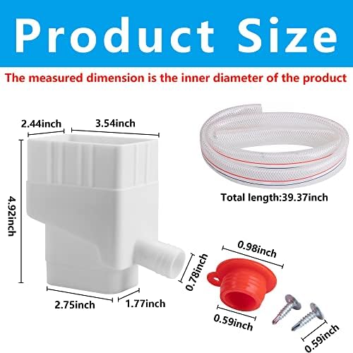 Rainwater Collection System-Rainwater Collection Diverter Connector System-Raindrop Rainwater Colander Kit for Hose for Diverting Water Fits 2’’ x 3’’ Standard Downspout - Image 2