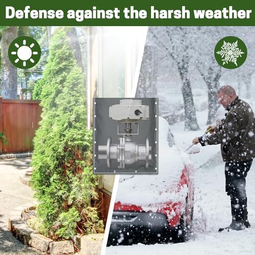 Backflow Preventer Cover, Insulated Cover Outdoor Pipe Insulation for Winter Freeze Protection and Backflow Valve, Irrigation Pipe, Sprinkler Valve, Winter Water Well Pump Covers, 12×14 IN - Image 7