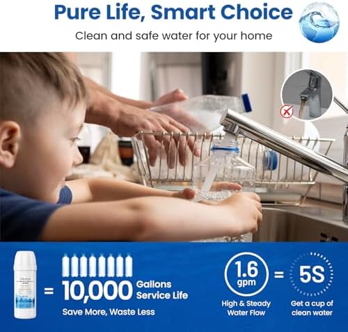 Cobectal Under Sink Water Filter System, Reduces Chlorine, PFAS, PFOA/PFOS, Bad Taste & Odor, 10000 Gallons, Under Sink Water Filter Direct Connect to Kitchen Faucet, 1 Year - Image 5