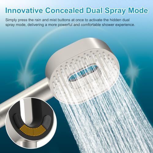 Hibbent Filtered Showerhead with handheld, High Pressure 5 Sprays Shower - Image 3