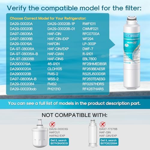 ICEPURE Alkaline DA29-00020B Refrigerator Water Filter Replacement for Samsung HAF-CIN/EXP HAF-CIN, DA29-00020A/B, DA29-00020B-1, 46-9101, RF28HMEDBSR, RF263BEAESR, HDX FMS-2, Enhances PH, 3Pack - Image 2