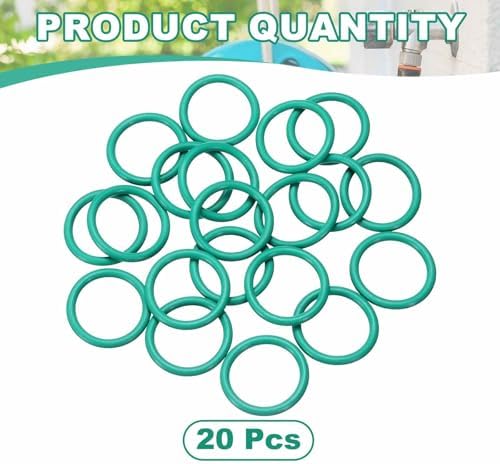 HARFINGTON 20 Pcs Fluorine Rubber O-Rings 22mm OD 17.2mm ID 2.4mm Width Round Sealing O Ring Seal Gasket for Industrial Engines Plumbing Faucet Hose Automotive - Image 3