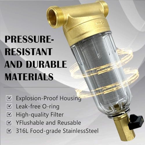 Spin Down Sediment Filters, 60 Micron Whole House Water Filter for Well Water, Washing Machine, 6-Pack for Effective Filtration and Contaminant Removal - Image 5