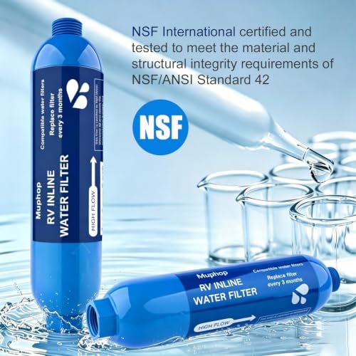 RV Water Filter, NSF Tested Lead-Free, 2-Pack with Hose - Image 2