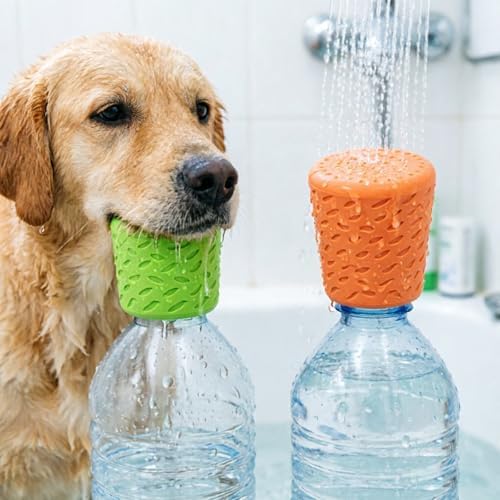 Silicone Pet Shower Head, Portable Outdoor Dog Shower Attachment for Camping Hiking Beach, Fits Most Plastic Mineral Water Bottles – Easy Rinse for Dogs & Pets (green) - Image 4
