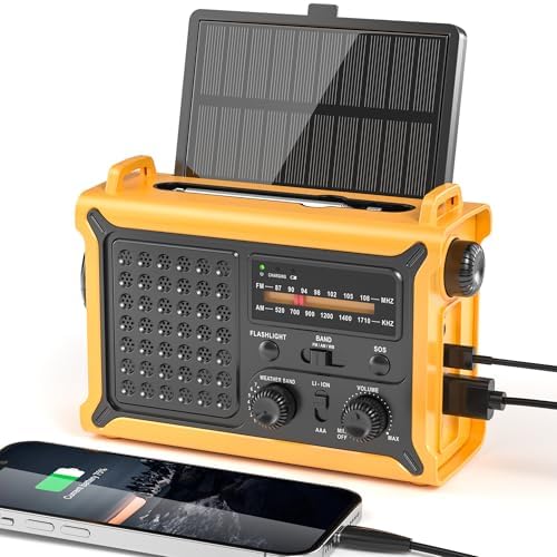 Weather Radios Portable AM FM NOAA Alert with Battery Backup 12000mAh by Mesqool
