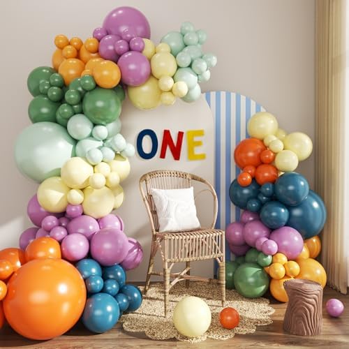 Rainbow Balloon Arch Kit for Whimsical Baby Shower Birthday Decorations by CROSSFINGERS