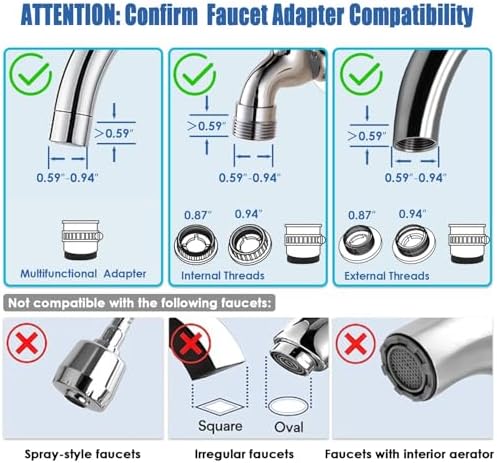 Vortopt T1 Faucet Water Filter for Sink, NSF/ANSI 42 Certified 400-Gallon - Image 4