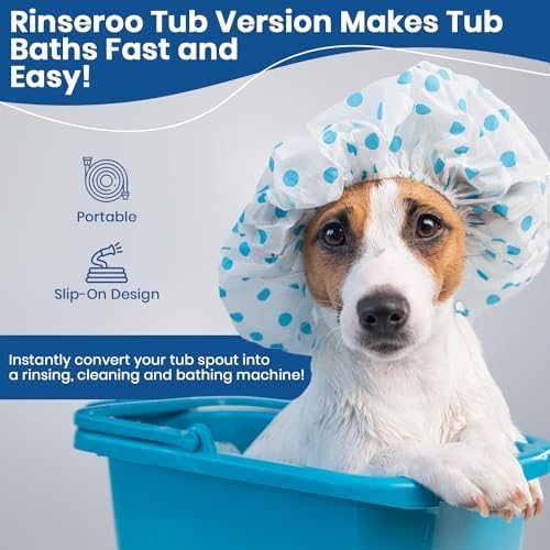 Rinseroo Tub Hose & Replacement Connectors Bundle: No-install, Ultra Flex Hose & 2 Pack Slip-On Hose Attachments for Hair Washing, Baby or Dog Bath - Fits All Spouts Up to 3" Wide - Image 6
