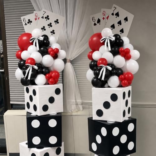 Red Black White Balloon Arch Kit for Casino Theme Birthday Decorations - Image 2